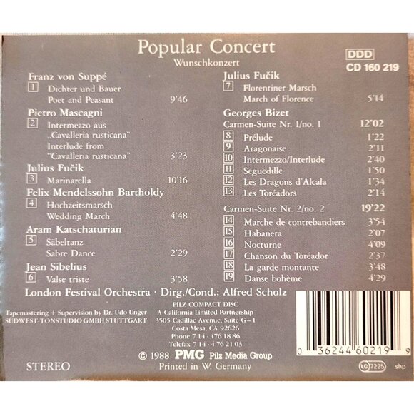 Vienna Master Series Classic Music CD Popular Concert Wunschkonzert 37241cd - Picture 2 of 2